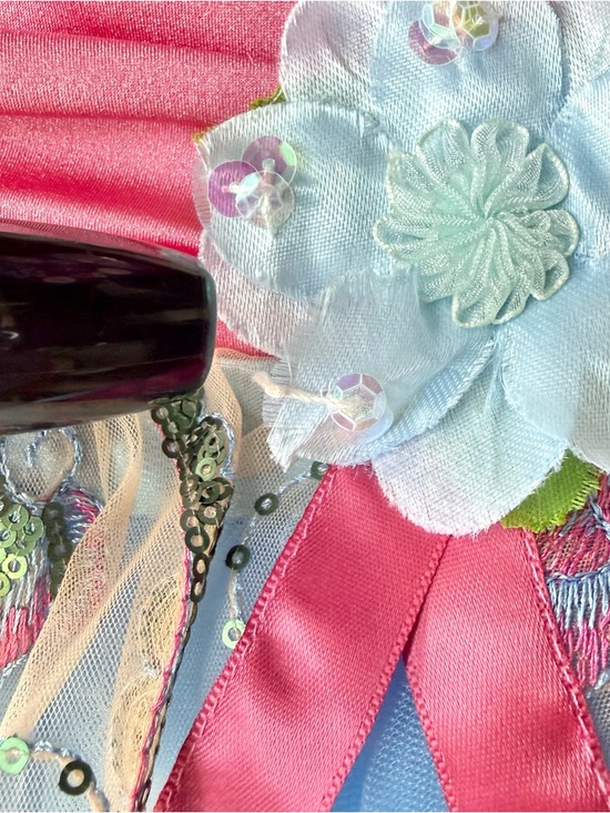 Weissman XSC 4T Dance Dress Style 10822 Pink Blue Sequin Tulle Costume - Picture 10 of 10